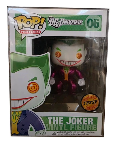 Funko Pop CHASE Batman: Joker (Metallic) Figure w/ Protector
