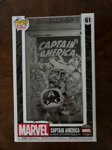 Funko Pop Comic Cover: Captain America #61 Black & White Figure