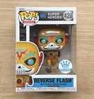Funko Pop DC Heroes Reverse Flash Dia De Los Muertos #420 + Free Protector