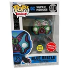 Funko Pop DC Super Heroes Blue Beetle #410 Vinyl Figure Glows in Dark Gamestop
