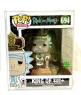 Funko Pop! Deluxe: Rick and Morty - King of S#!+ #694, w/ Box Protector