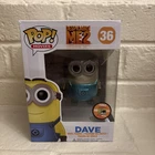 Funko Pop! Despicable Me 2 Minion Dave #36 Metallic SDCC Exclusive