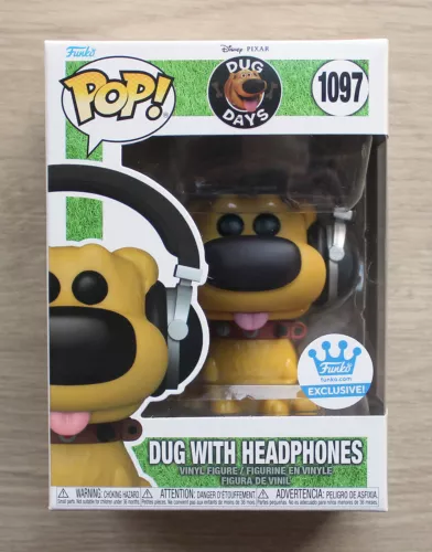 Funko Pop Disney Dug Days Dug With Headphones + Free Protector