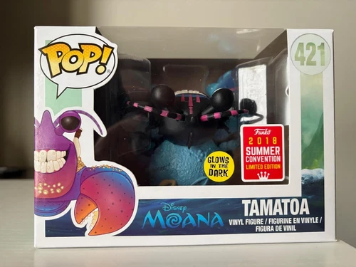 Funko Pop! Disney Moana #421 Tamatoa (Neon) 2018 SDCC Exclusive with Protector