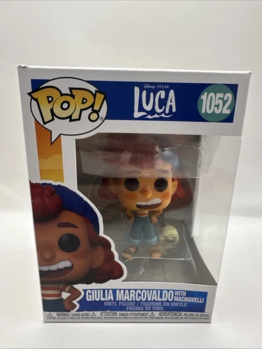 Funko POP Disney Pixar Luca Giulia Marcovaldo with Machiavelli #1052 New