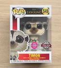 Funko Pop Disney The Lion King Timon Flocked #549 + Free Protector