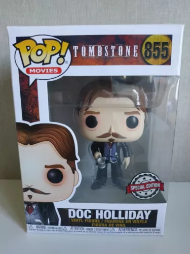 Funko Pop Doc Holliday With Cup Tombstone Exclusive # 855 Vaulted SEE PHOTOS