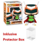 FUNKO POP Dragonball Z #970 Great Saiyaman Exclusive Sealed Figure + Bo Protector