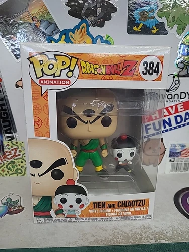 Funko Pop! Dragonball Z Tien And Chiaotzu #384 Vinyl Figure W/PROTECTOR