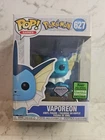 Funko Pop! Exclusive Diamond Glitter Vaporeon #627 ECCC Pokemon FREE POP PROTECT