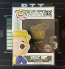 Funko Pop Fallout Vault Boy #53 Gold Sent W/Pop Protector Golden Special Edition
