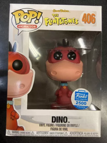 Funko POP Flintstones Dino #406 [Red] VAULTED LIMITED EDITION in protector case