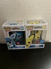 Funko Pop! Flocked Glaceon #921 And Flocked Pichu #579 Pokemon Exclusives