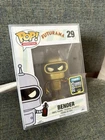 Funko Pop! Futurama - Gold Bender #29 SDCC 2015 Convention Exclusive W/protector