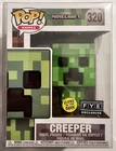 FUNKO POP GAMES 320 MINECRAFT CREEPER w/PROTECTOR GLOW IN THE DARK FYE EXCLUSIVE