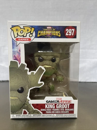 Funko Pop! Games Marvel Contest of Champions King Groot 297 FREE SHIPPING (B11T)