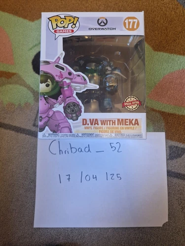 Funko POP! Games Overwatch DVa with MEKA #177 Carbon Fiber 6 Inch