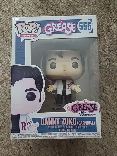Funko POP!  Grease Vinyl Figure - Danny Zuko (Carnival) #555.