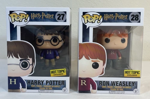 Funko Pop! Harry Potter #27 & Ron Weasley #28 (in Sweater) Hot Topic Exclusive