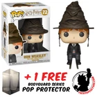 FUNKO POP HARRY POTTER RON WEASLEY WITH SORTING HAT #72 EXCLUSIVE VINYL FIGURE