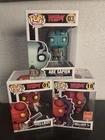 Funko POP! - Hellboy In Suit (#18), plus Hellboy (#01) and Abe Sapien (#03)