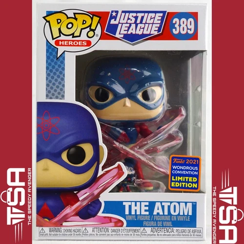 Funko Pop! Heroes THE ATOM #389 2021 WonderCon Shared Exclusive Justice League