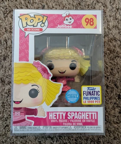 Funko Pop Hetty Spaghetti Glitter Vinyl Figure #98 Jollibee Ad Icons Philippines