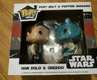 FUNKO POP HOME STAR WARS SALT & PEPPER SHAKERS HAN SOLO AND GREEDO - NEW