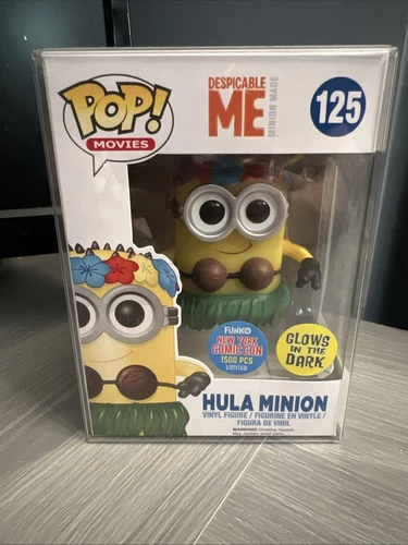 Funko Pop! Hula Minion #125 NYCC 2015 Glow Despicable Me MINT W/ Protector 🤯