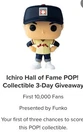 Funko Pop! Ichiro Suzuki Mariners Exclusive Pop HOF 2025 SGA MLB **PRE ORDER**