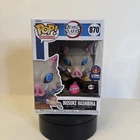 FUNKO POP ! INOSUKE HASHIBIRA 870 FLOCKED LA COMIC CON 2023 DEMON SLAYER D01