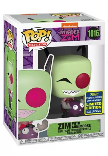 Funko POP! Invader Zim #1016 Zim With Minimoose 2020 Comic Con SDCC - New