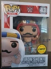 Funko Pop Iron Sheik #43 Chase Wwe W/ Soft Protector See Pics For Box Condition