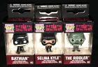 FUNKO POP KEYCHAIN DC THE BATMAN BATMAN RIDDLER & SELINA KYLE NEW IN HAND