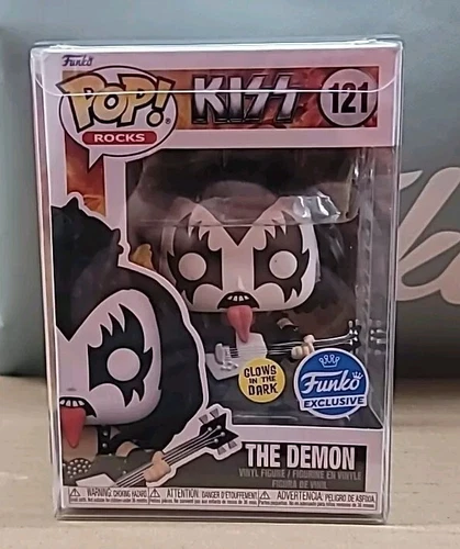 Funko Pop! KISS #121 The Demon Gene Simmons Shop Exclusive Glows in the Dark Yes