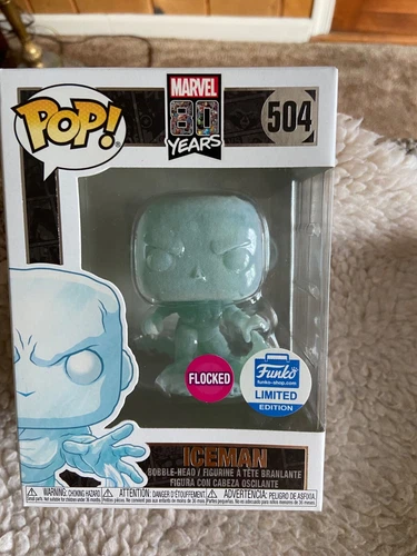 Funko Pop!- MARVEL 80 YEARS- X-MEN- ICEMAN- 504- FLOCKED- LIMITED EDITION