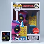 Funko Pop! Marvel Deadpool Blacklight Artist Deadpool Gamestop Exclusive #887