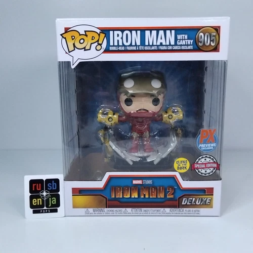 Funko Pop! Marvel Iron Man 2 with Gantry 6" Inch Glows Exclusive #905