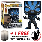 FUNKO POP MARVEL STUDIOS BLACK PANTHER BLUE GLOW #273 EXCLUSIVE + PROTECTOR
