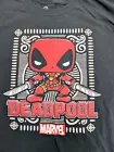 Funko Pop Men's T-Shirt Marvel Deadpool Black Large Pop! Tees
