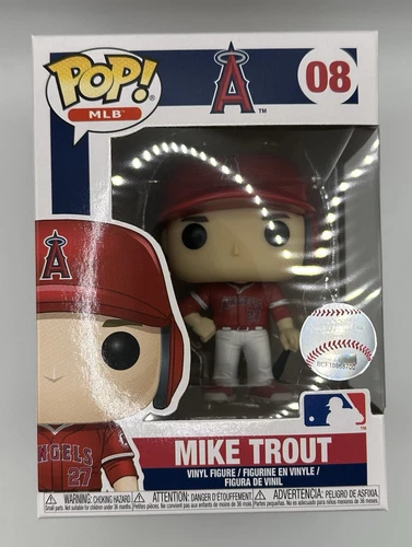 Funko Pop! Mike Trout #8 Los Angeles Angels MLB Vaulted RARE Baseball Vinyl