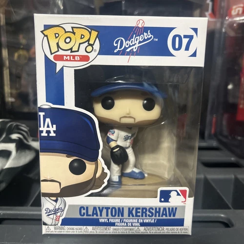 Funko Pop! MLB Los Angeles LA Dodgers CLAYTON KERSHAW #07 White Jersey Vinyl
