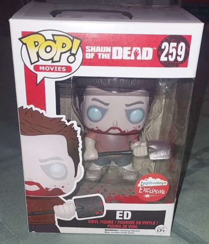 FUNKO POP MOVIES #259 SHAUN OF THE DEAD ED FUGITIVE TOYS EXCLUSIVE NIB