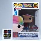 Funko Pop! Movies Back to the Future Marty in Future Outfit Rainbow Hat #962