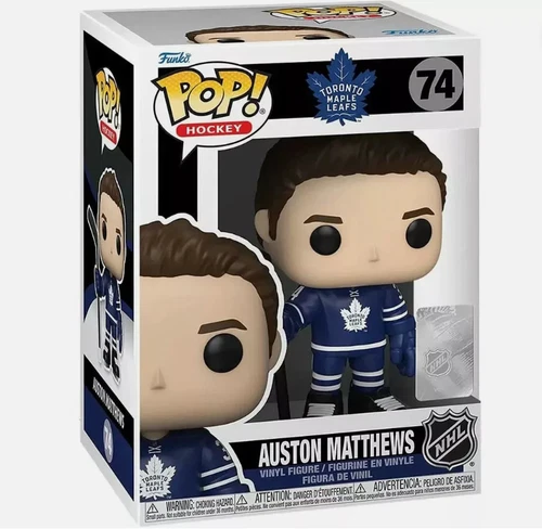 Funko Pop! NHL Auston Matthews Toronto Maple Leafs #74 with GITD Pop Protector