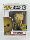 Funko Pop! No. 63 Chewbacca Bobblehead Gold Chrome 2019 Galactic Con Exc. NIB