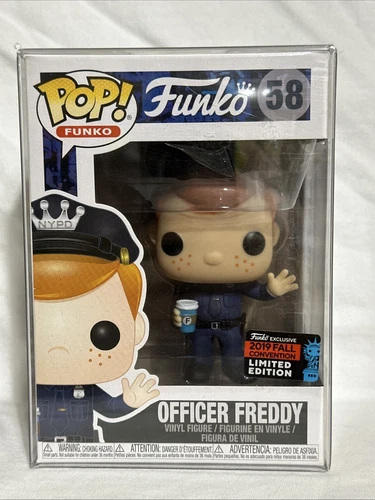 Funko Pop! Officer Freddy #58 New W/soft Protector 2019 Fall Con NYCC NYPD