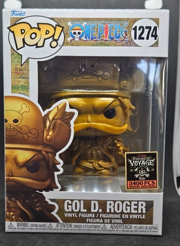 FUNKO POP ONE PIECE #1274 GOLD GOL. D ROGER FREDDY'S FUNTASTIC VOYAGE 3400PC.