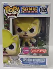 Funko Pop Plus: Flocked SUPER SONIC w/ EMERALDS #1059 Target Exclusive IN HAND