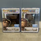 Funko Pop! Plus One Piece 1900 & 1901 Bronze Luffy & Roronoa Zoro + Hard Stacks